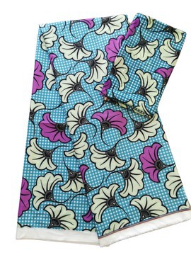 6 yards african wax fabric fluid silk fabric Pattern: wedding flower