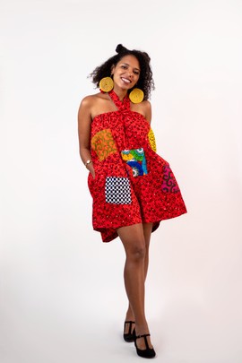 Flora Playsuit | Ankara Summer Jumpsuit| Short Ankara Jumpsuit| Gifts For Her