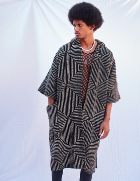 frequency Hooded Bogolan Cloak (Pre-Order)