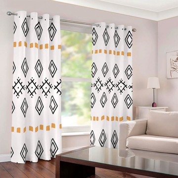 Egyptian African Curtains For Living Room Blackout Eyelet (Two-Piece)(LARGER SIZES AVAILABLE)