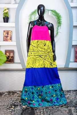 Ankara Maxi dress (Pink/Yellow/Blue/Torquoise)