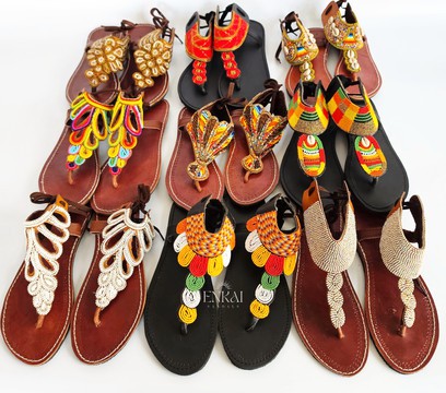 10 Pairs Maasai Beaded Gladiator Sandals – Wholesale