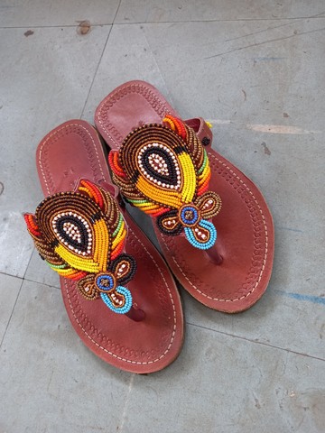 African sandals, Masai sandals, Beaded sandals, Female sandals,