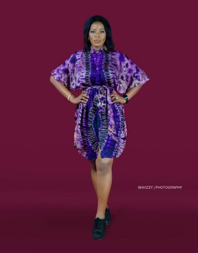African print shirt dress with collar and buttons in front