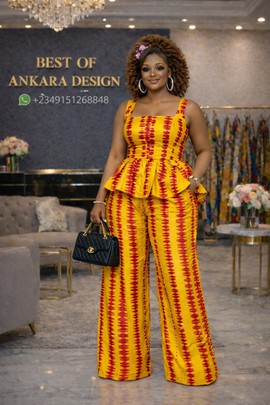 Luxury Adire Two Piece Set – African Tie Dye Top and Pant Outfit