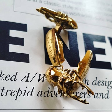 Egyptian  Scarab 18KT Gold plated cufflinks