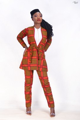 African print two piece set for women, Ankara jacket and trouser, two piece Ankara print