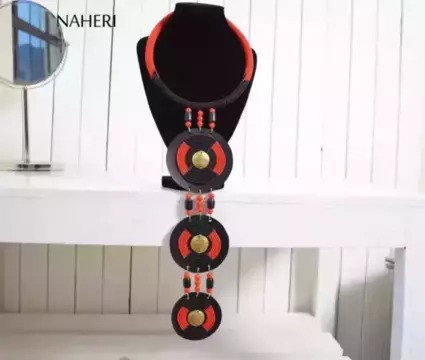 African tribal necklace |  Beaded maasai zulu handmade neck piece | Tiered design