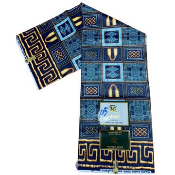 Tissu pagne Ndop Cameroun en coton léger 2 yards