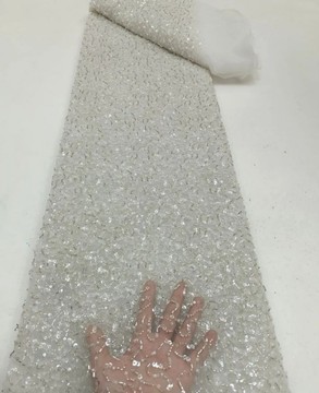 Beaded Lace fabric 5 yards