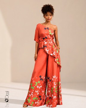 Beautiful wide pants set and matching tunic
