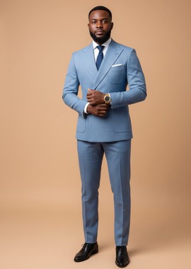 Blazer bleu croisé