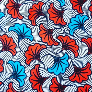 Dutch Wax fabrics 6 yards "wedding flowers"
