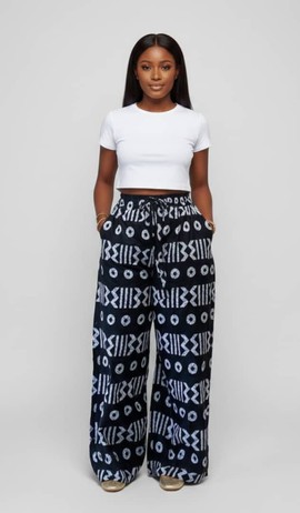 Women’s Wide-Leg Adire Trousers
