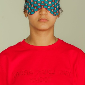 Masque De Sommeil Confort Tissue En Wax Tresses Réversible Fabriqué à La Main