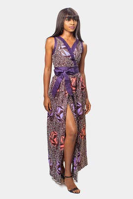 African Print Wrap Long Skirt &amp; Top, Ankara Maxi Skirt, Ankara Top,