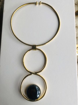 Elegant brass necklace, gift for a loved one