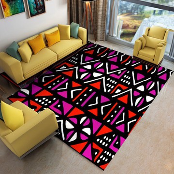 African Mudcloth Print Carpet Rug (LARGER SIZES AVAILABLE)