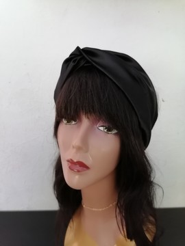 Black silk headband headband