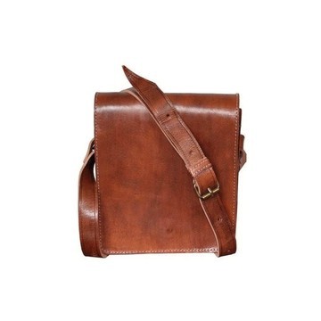 sac à bandoulière vrai cuir Marron