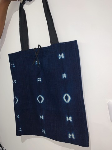 Genuine Bogolan indigo tote bag