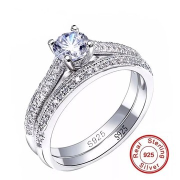 925 ring pair/gift to mum ring/ half eternity solid silver ring,free DHL shipping