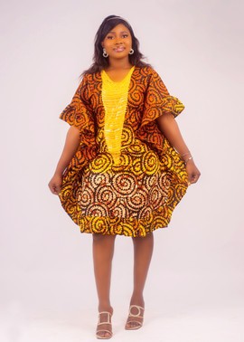 Boubou short| Rich Aunty Tye and dye| African style Gown|Gifts For Her