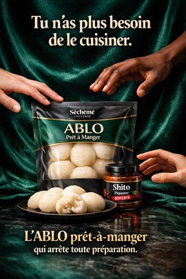 Precooked ablo — traditional West African steamed rice cake