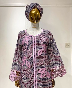 African Embroidered Kaftan/ Vlisco Super wax/ African Boubou/ Ankara Bubu Kaftan