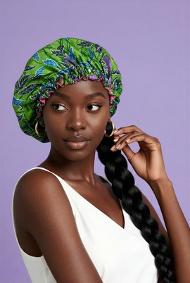 Reversible silk beanie / satin nightcap / hair accessories for women