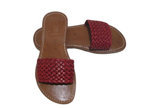 Sandale de plage en vrai cuir pour Femme