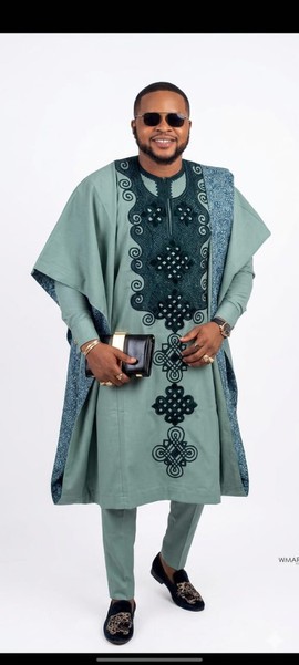 Classic Agbada with kaftan and trouser
