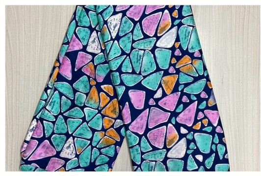 MULTICOLOR PRINTED SILK FABRIC