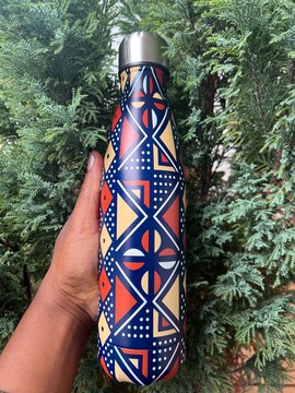 Bogolan insulated bottle finished Pince de Joie