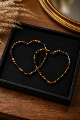 boucle d'oreille Sous forme de coeur