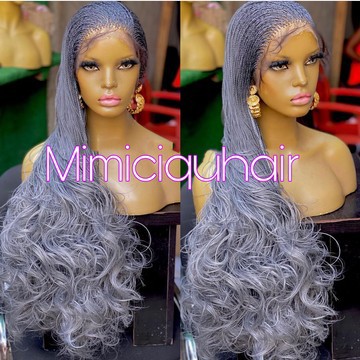 French Curl Nano Twist wig (Grey)