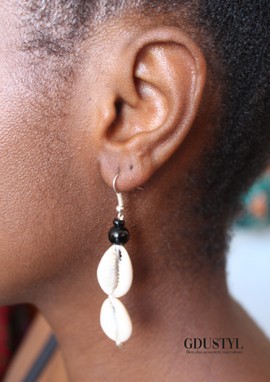 Boucles d'oreille Cauris " Tacko"