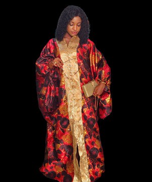 Vivi Exquisite African Woman Luxury Brocade Kaftan Dress For Weddings/Special occasions