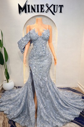 Silver Prom dress,silver birthday dress