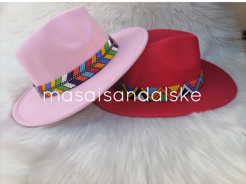 Chapeaux Fedora, chapeau fedora perlé africain