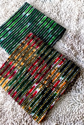 Imprimé africain rouge multicolore