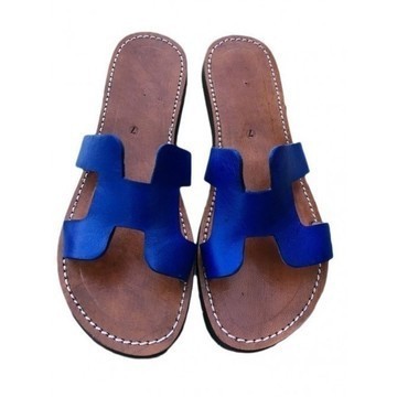 Grande Vente! Sandale été en cuir véritable pour femme fait main par des artisans du Maroc