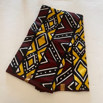 Brown and Yellow Multicolor Tribal Print Colorful Cotton Fabric - By the Yard
