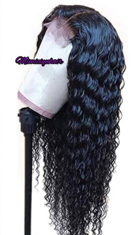 Deep wavy closure wig