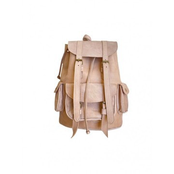 100% handmade high quality genuine leather backpack.