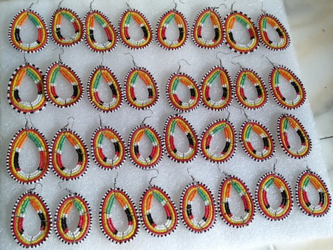 Boucles d'oreilles Massaï, boucles d'oreilles perlées, boucles d'oreilles perles, boucles d'oreilles africaines, boucles d'oreilles boho, boucles d'oreilles en vrac