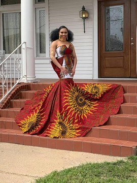 Hilda African Print Mermaid Dress