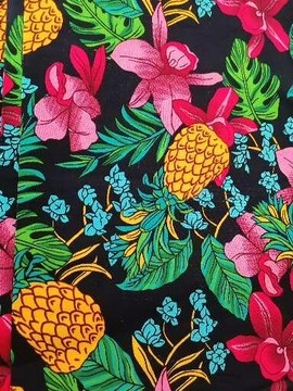 Tissus Wax African pur coton 50 cm" pineapple "