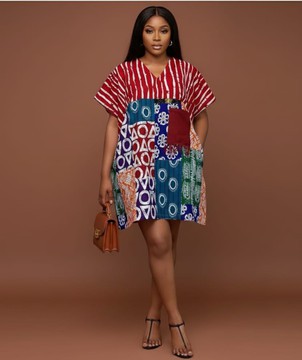 Robe tunique en patchwork
