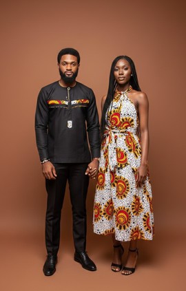 Stylish Couple's Outfits: Modern African Elegance